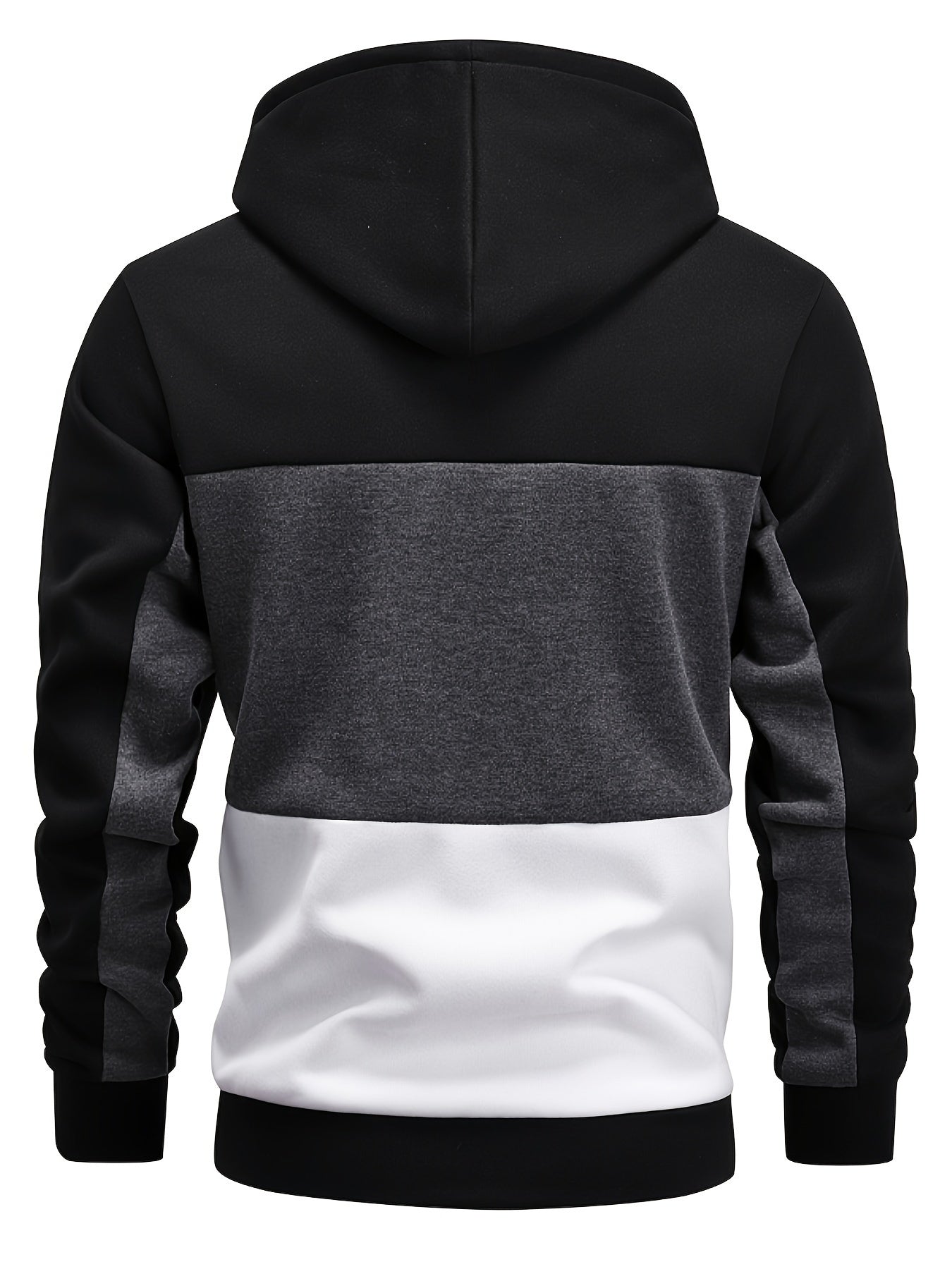 Color Block Hoodie, Cool Hoodies For Men, Men's Casual Graphic Design Pullover Hooded Sweatshirt With Kangaroo Pocket Streetwear For Winter Fall, As Gifts